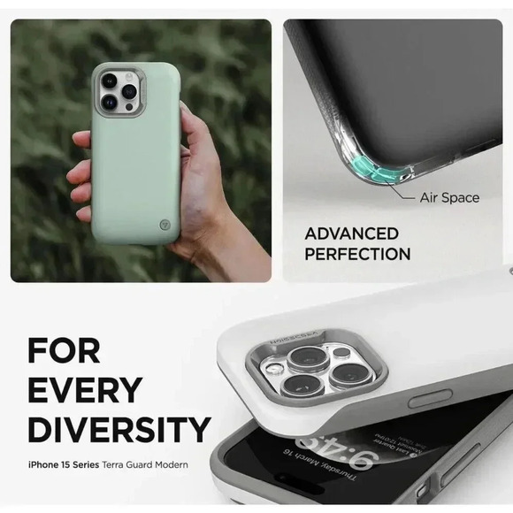 VRS DESIGN Terra Guard Modern MagSafe Case for iPhone 15 Pro 2023 Matte Black - Picture 5 of 7